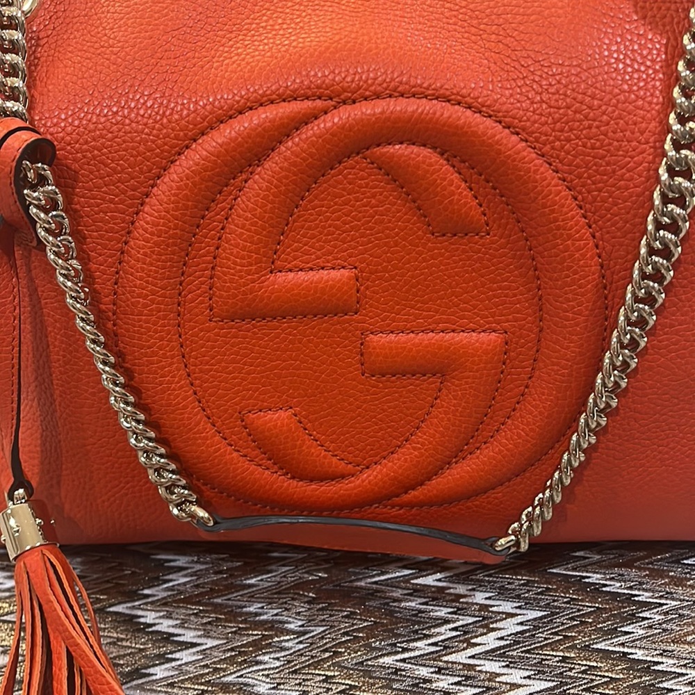 Burnt Orange Gucci Soho tote NWOT - Picture 12 of 12